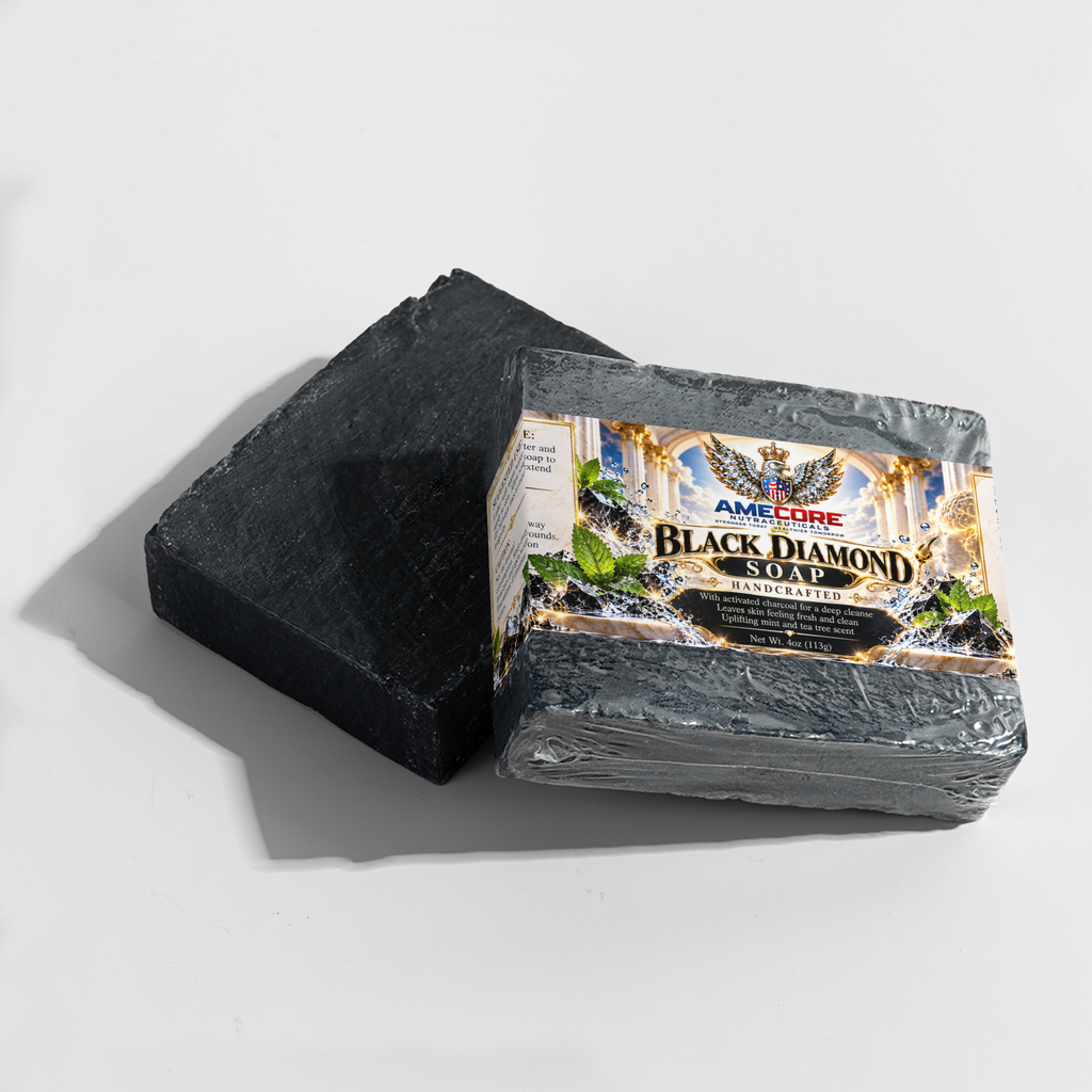 Black Diamond Charcoal Soap – Peppermint & Tea Tree, 4 oz