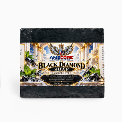 Black Diamond Charcoal Soap – Peppermint & Tea Tree, 4 oz